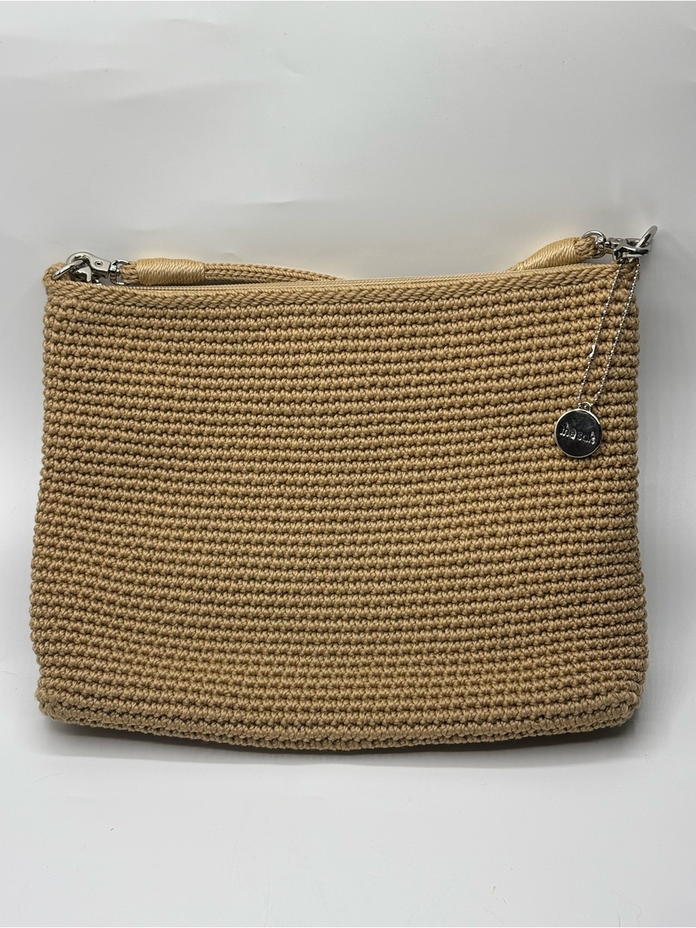 The Sak Lumi Cream Hand Crocheted Shoulder/Crossbody Handbag Convertible Strap - Picture 2 of 13